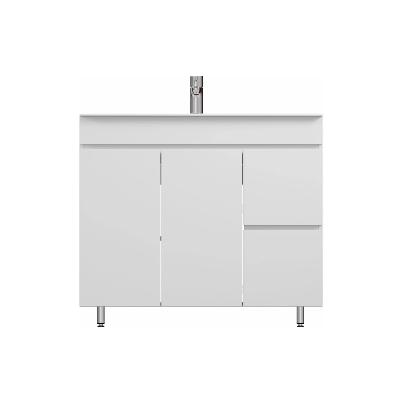 Тумба Next 90 90х70х44 см, напольная, с раковиной Квадро 90, белый, УТ000082468