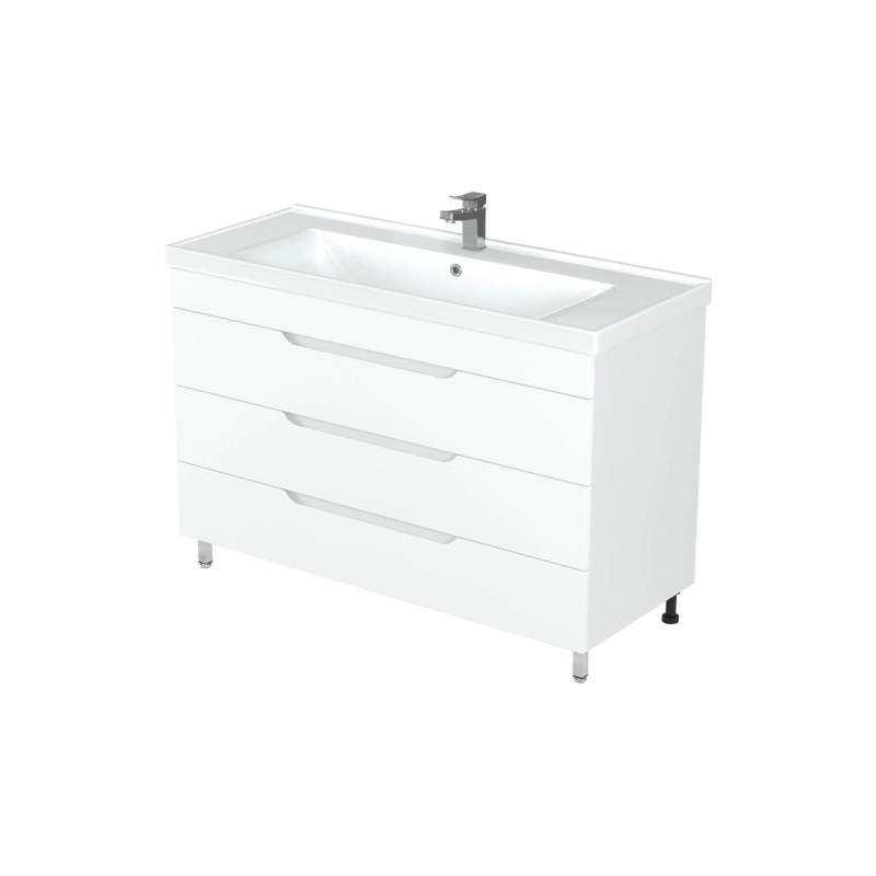 Тумба Soho Quadro 120 120х70х50 см, напольная, с раковиной DEEP 120, белый, УТ000086074