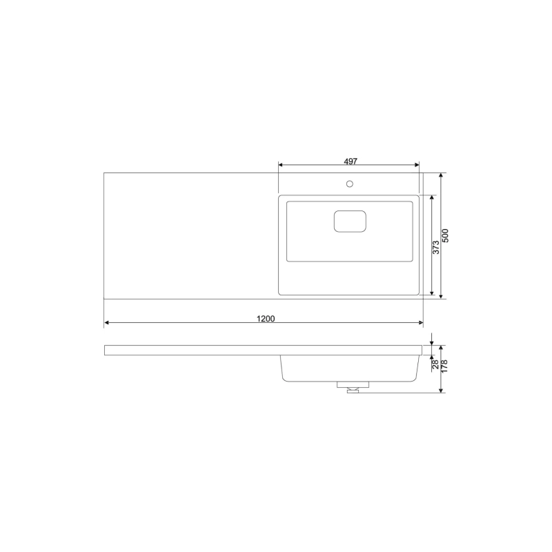 Тумба SOHO Quadro 120 под с/машинку 120х86х50 см с раковиной Fly2 120 левая, белая, УТ000077618