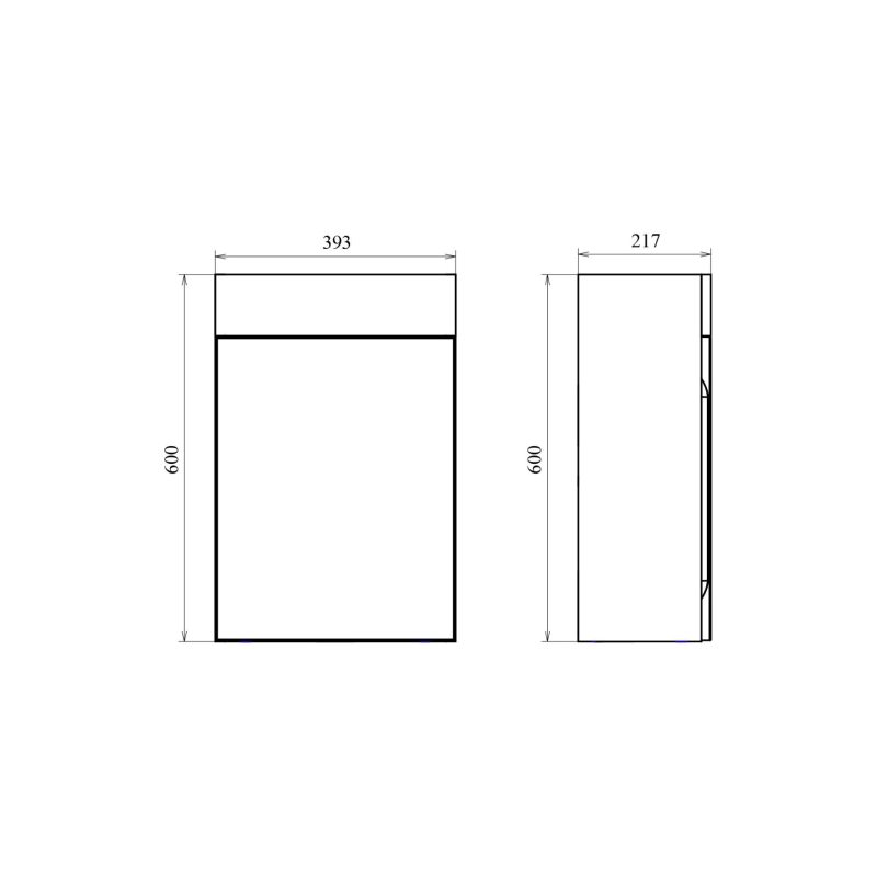 Тумба Soho Quadro 40 40х60х22 см, подвесная, с раковиной Miranda 40, белый, УТ000103291