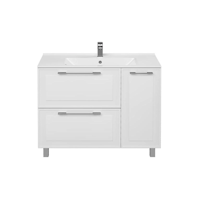 Тумба Адель 100 100х70х51 см, напольная, с раковиной Next 100, белый, УТ000047942