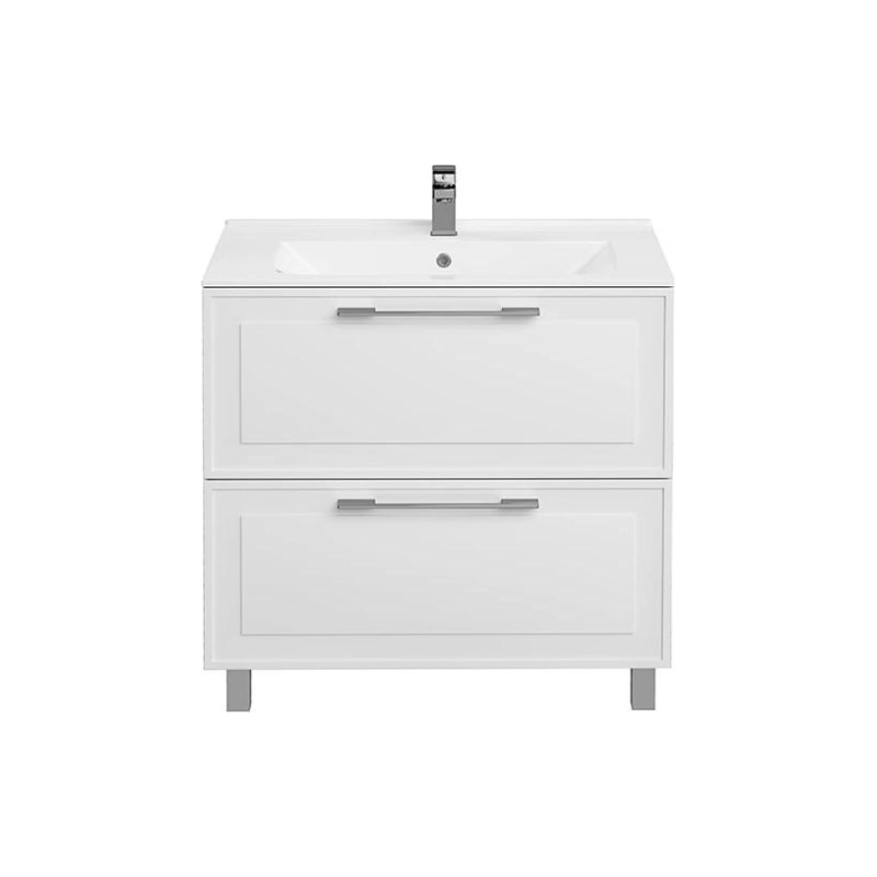 Тумба Адель 80 100х70х46 см, напольная, с раковиной More 80, белый, УТ000048315