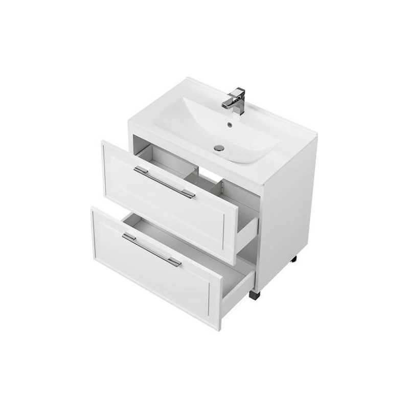 Тумба Адель 80 100х70х46 см, напольная, с раковиной More 80, белый, УТ000048315