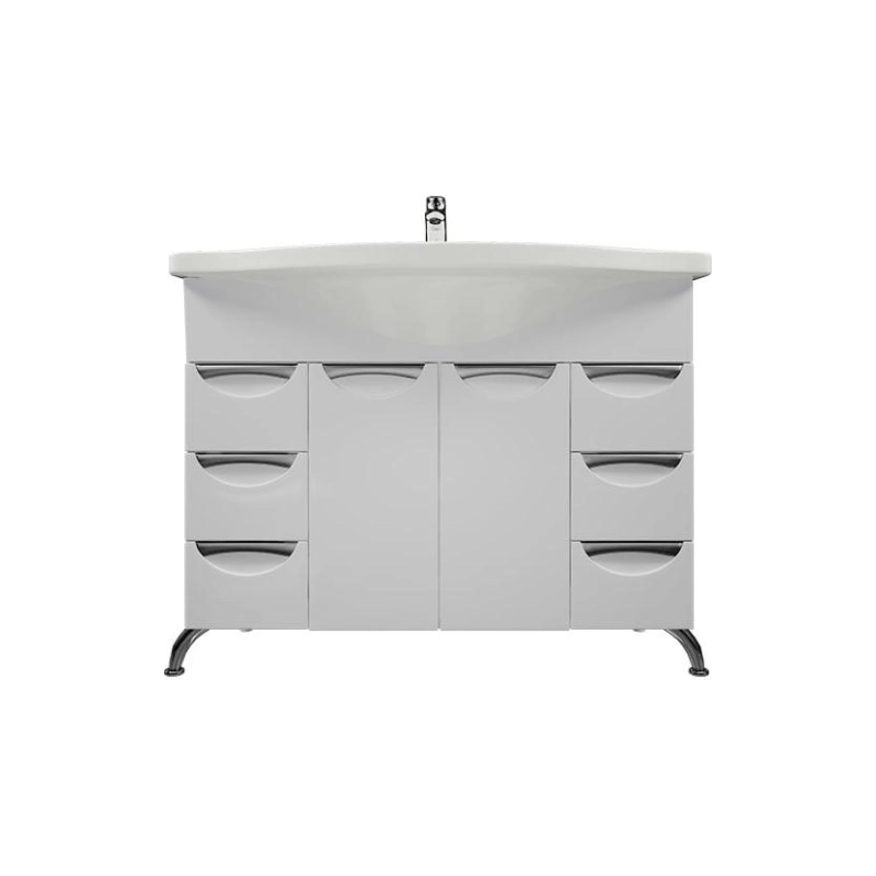 Тумба Камилла 100 100х70х31 см, напольная, с раковиной Эльбрус 100, белый, УТ000004928