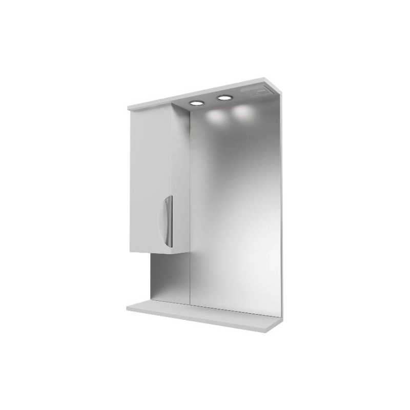 Зеркало-шкаф Камилла 60 600х825 (ШВ) выкл. на корпусе, светодиод.подсветка, левый, УТ000004930