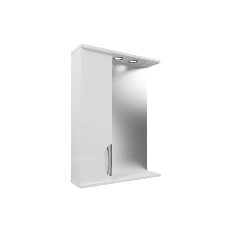 Зеркало-шкаф Камилла 60/2 600х825 (ШВ) выкл. на корпусе, светодиод.подсветка, левый, УТ000007913