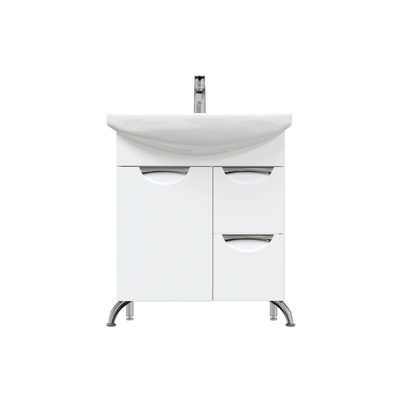 Тумба Камилла 70 70х70х31 см, напольная, с раковиной Балтика 70, белый, УТ000078417