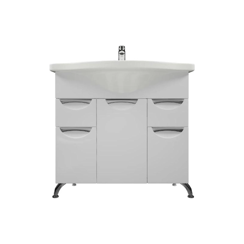 Тумба Камилла 80 80х70х33 см, напольная, с раковиной Эльбрус 80, белый, УТ000004926