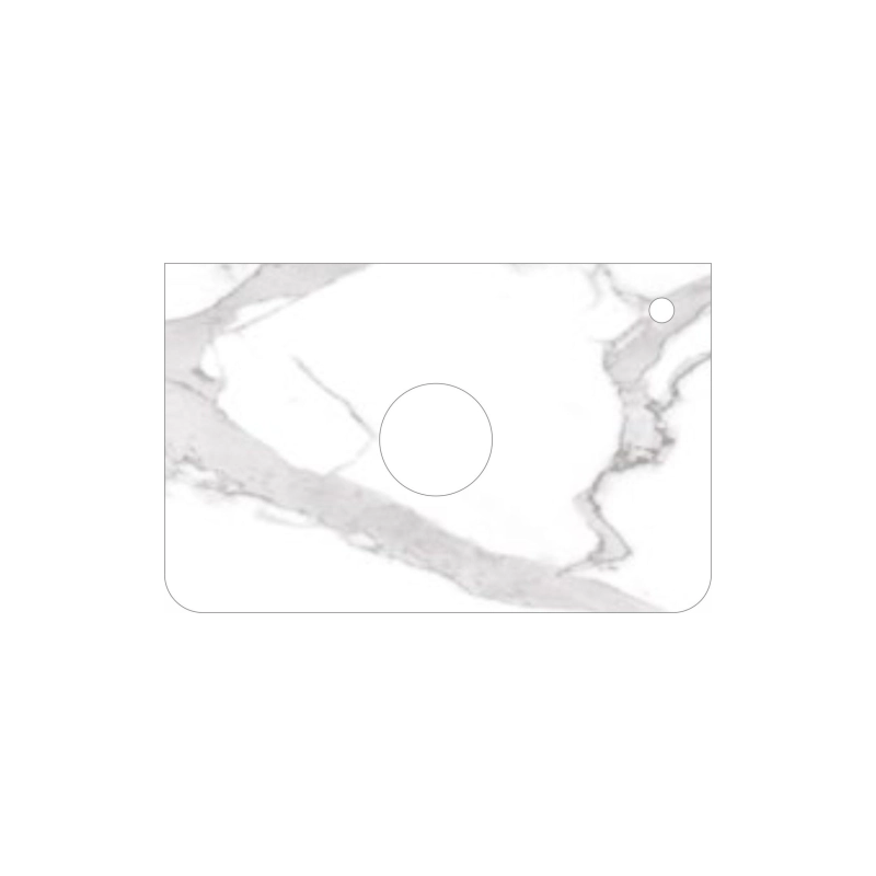 Столешница Callacatta 60 58,5х9х40,5 см, белый мрамор, УТ000073461