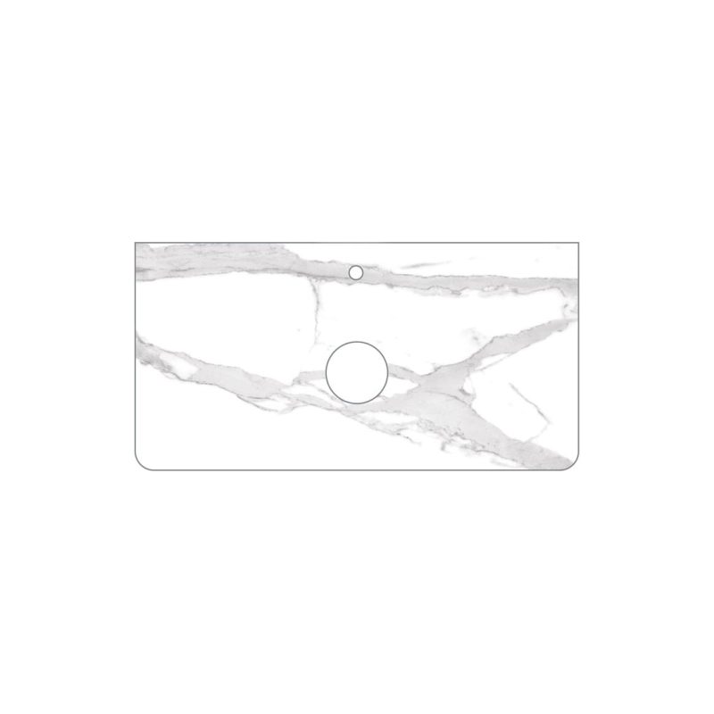 Столешница Callacatta 80 81х9х50,5 см, белый мрамор, УТ000068432