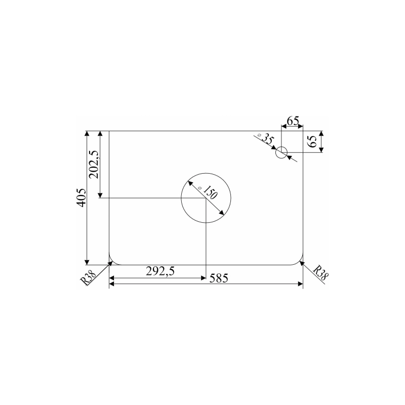 Столешница Grey Light 60 58,5х9х40,5 см, светло-серый, УТ000073463