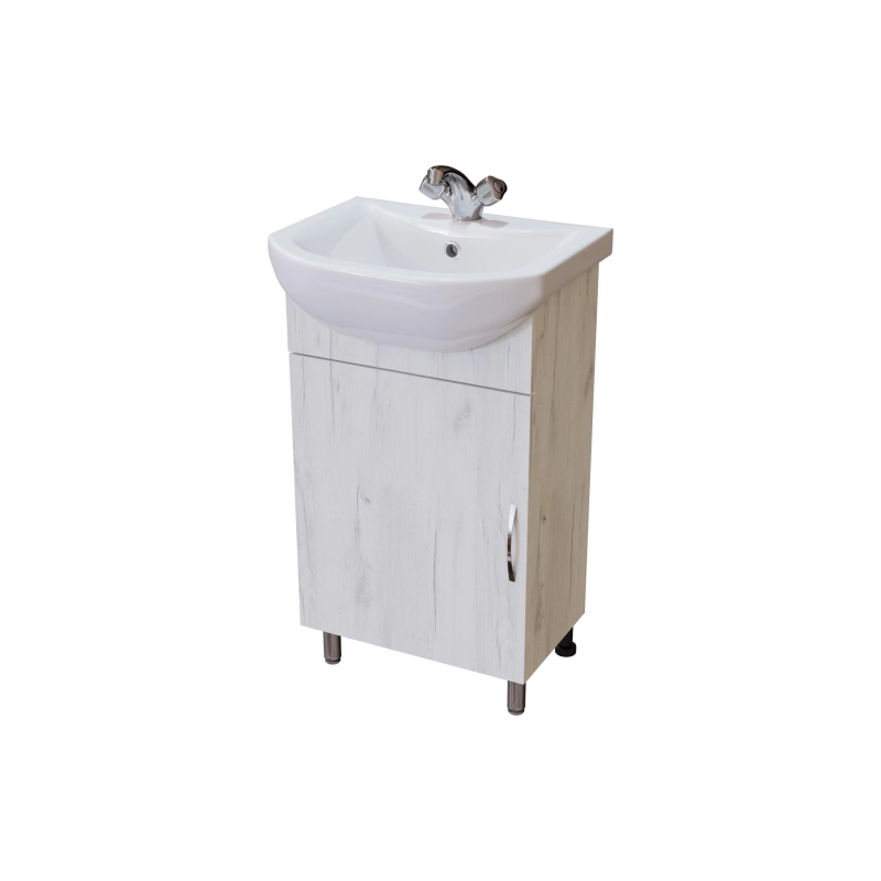 Тумба Grace 50 50х70х28 см, напольная, с раковиной Балтика 50, белый, УТ000086429