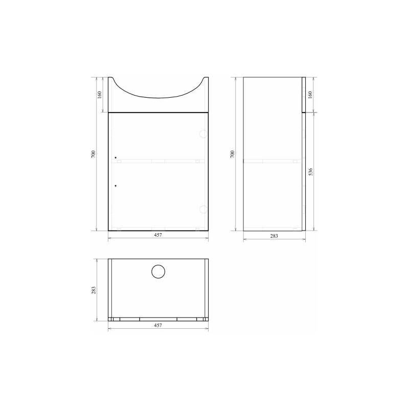 Тумба Grace 50 50х70х28 см, напольная, с раковиной Балтика 50, белый, УТ000086429