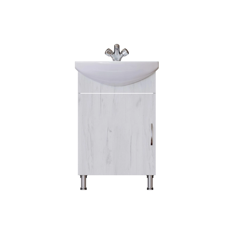 Тумба Grace 55 50х70х30 см, напольная, с раковиной Балтика 55, белый, УТ000086433