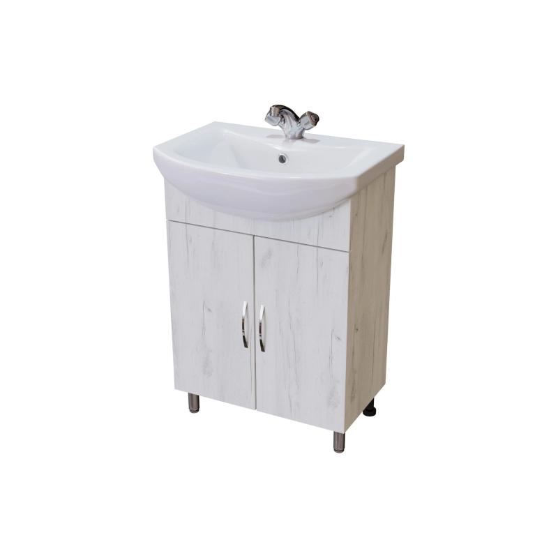 Тумба Grace 60 60х70х32 см, напольная, с раковиной Балтика 60, белый, УТ000086434