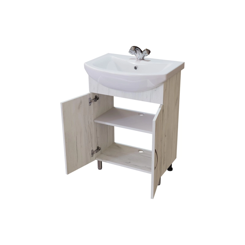 Тумба Grace 60 60х70х32 см, напольная, с раковиной Балтика 60, белый, УТ000086434