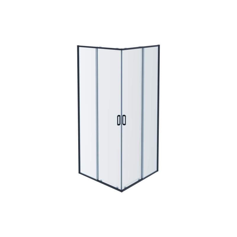 Душ.кабина 90*90*200 квадр. двери раздвиж,стекл.прозр. (AQ ARI KV 09020GM)