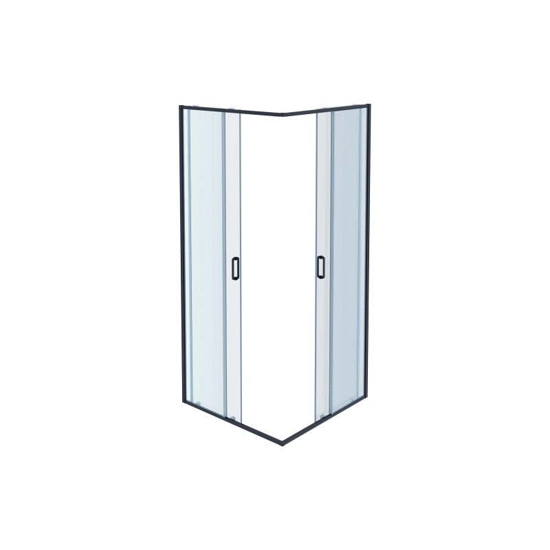 Душ.кабина 90*90*200 квадр. двери раздвиж,стекл.прозр. (AQ ARI KV 09020GM)