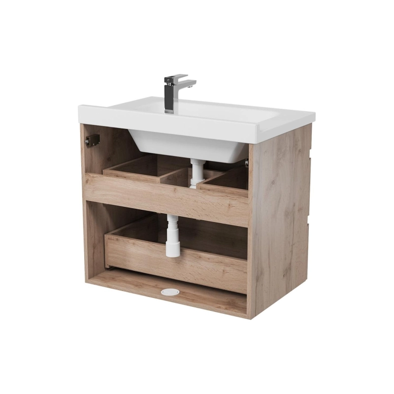 Тумба Karelia 70 70х60х45 см, подвесная, с раковиной Simple 70, УТ000098821