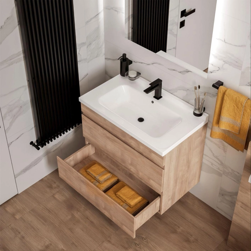 Тумба Karelia 70 70х60х45 см, подвесная, с раковиной Simple 70, УТ000098821