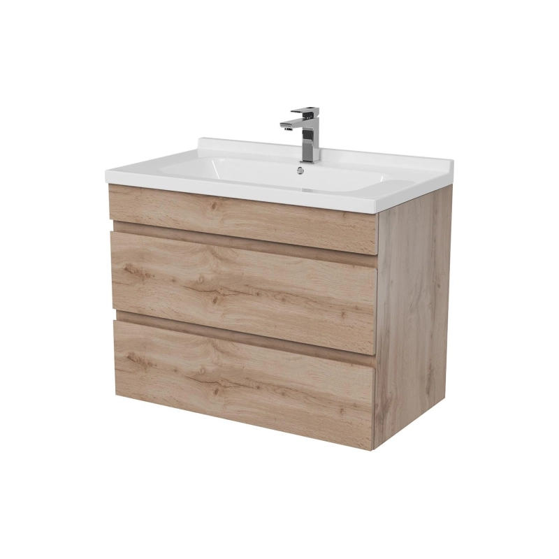 Тумба Karelia 80 80х60х45 см, подвесная, с раковиной Simple 80, УТ000098286