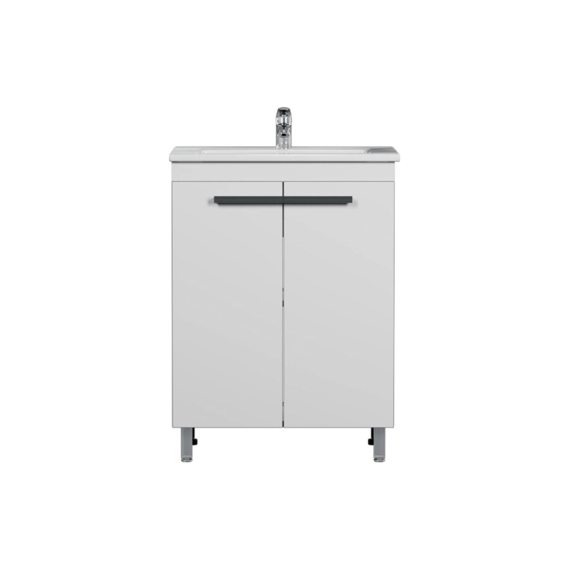 Тумба Vector 60 60х70х45 см, напольная, с раковиной Next 60, белый, УТ000087344