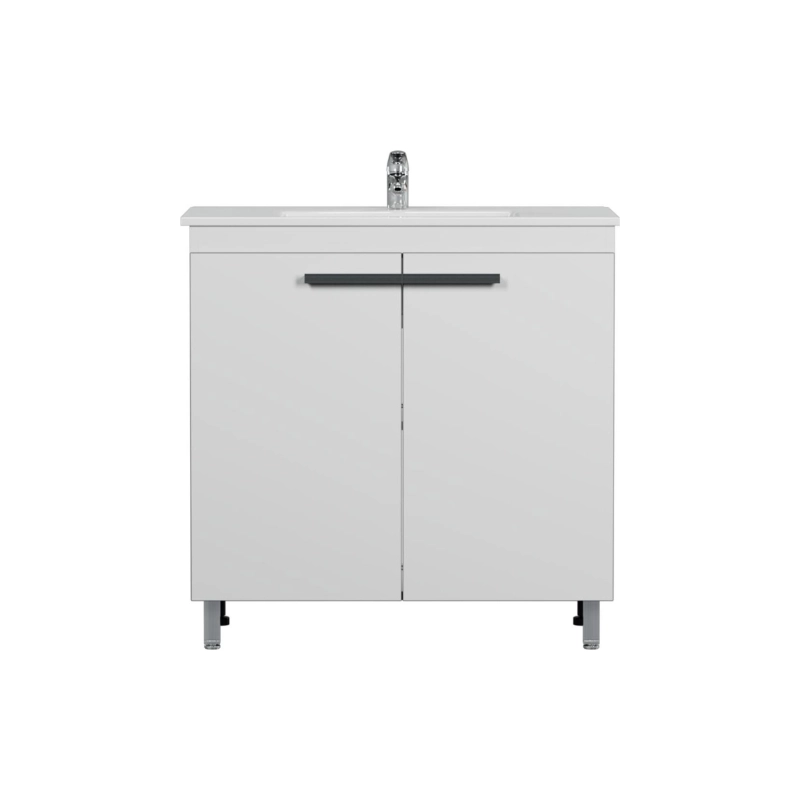 Тумба Vector 80 80х70х45 см, напольная, с раковиной Next 80, белый, УТ000095374