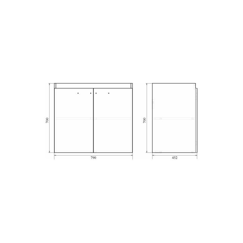 Тумба Vector 80 80х70х45 см, напольная, с раковиной Next 80, белый, УТ000095374