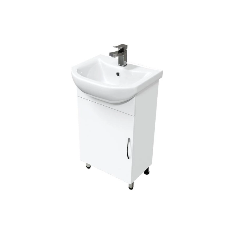 Тумба Лайт 50 50х70х27 см, напольная, с раковиной Балтика 50, белый, УТ000072194