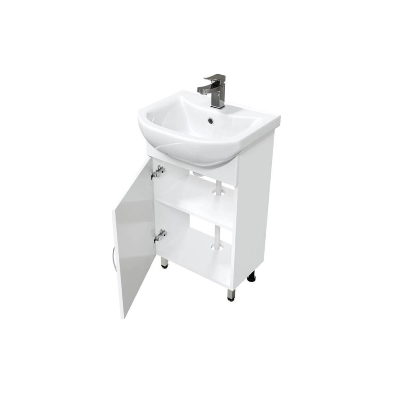 Тумба Лайт 50 50х70х27 см, напольная, с раковиной Балтика 50, белый, УТ000072194