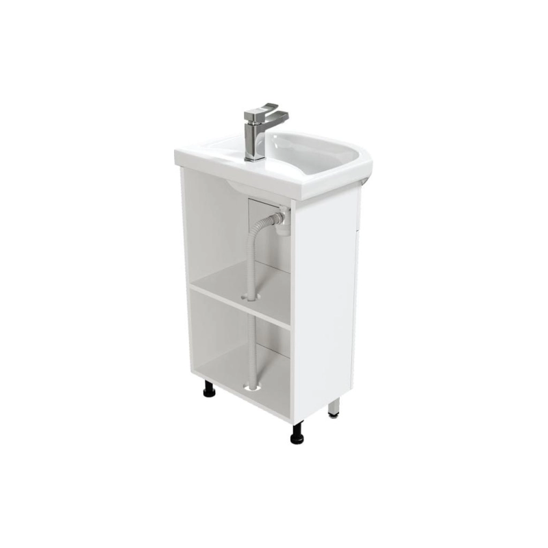 Тумба Лайт 50 50х70х27 см, напольная, с раковиной Балтика 50, белый, УТ000072194