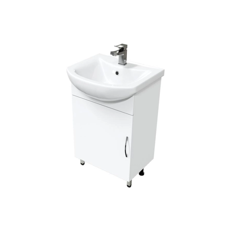 Тумба Лайт 55 55х70х31 см, напольная, с раковиной Балтика 55, белый, УТ000072215