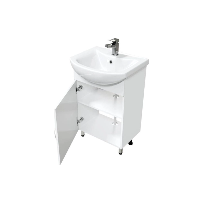 Тумба Лайт 55 55х70х31 см, напольная, с раковиной Балтика 55, белый, УТ000072215