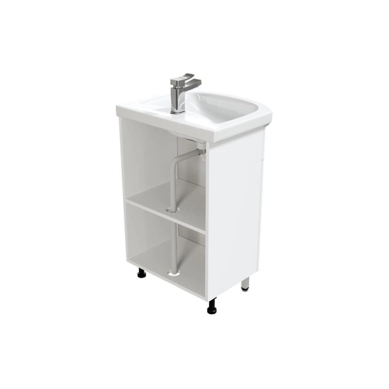 Тумба Лайт 55 55х70х31 см, напольная, с раковиной Балтика 55, белый, УТ000072215