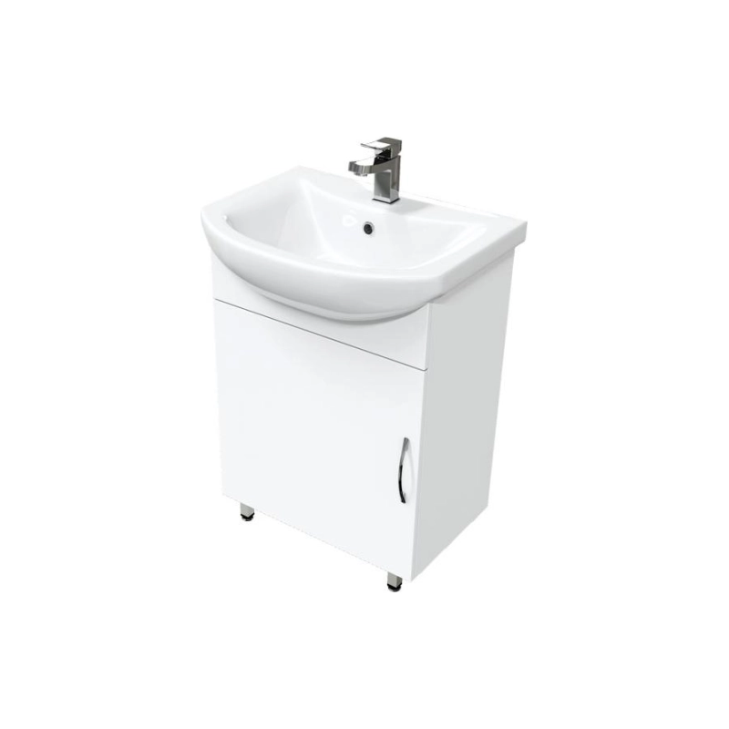 Тумба Лайт 60 60х70х31 см, напольная, с раковиной Балтика 60, белый, УТ000072216