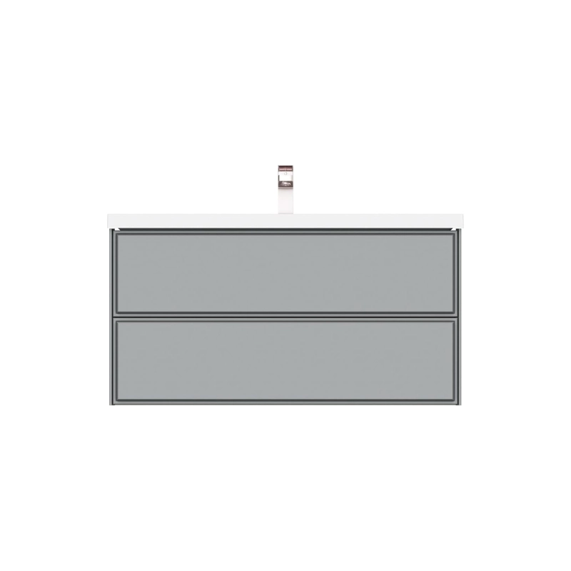 Тумба Dante 100 100х50х45 см, подвесная, с раковиной Style 100, серый, УТ000094185