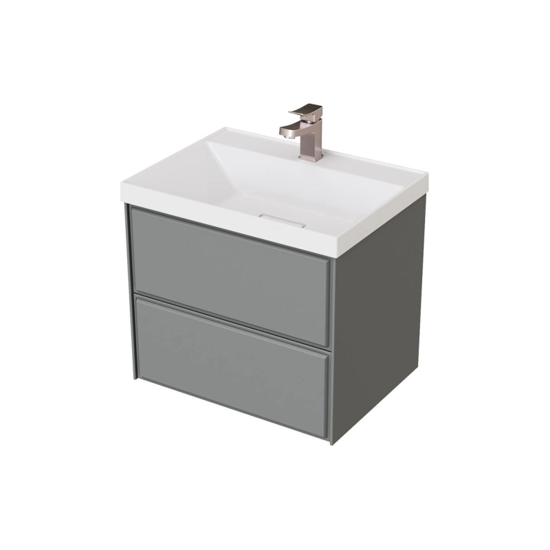 Тумба Dante 60 60х50х45 см, подвесная, с раковиной Style 60, серый, УТ000094184