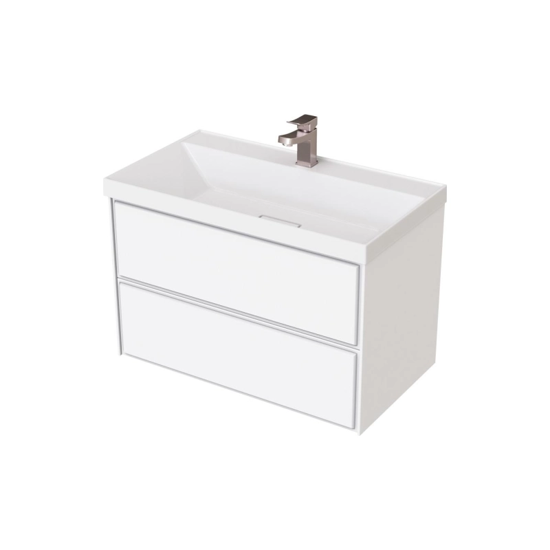 Тумба Dante 80 80х50х45 см, подвесная, с раковиной Style 80, белый, УТ000094182