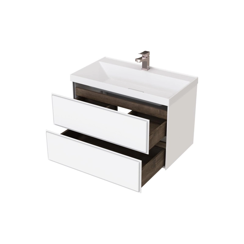 Тумба Dante 80 80х50х45 см, подвесная, с раковиной Style 80, белый, УТ000094182