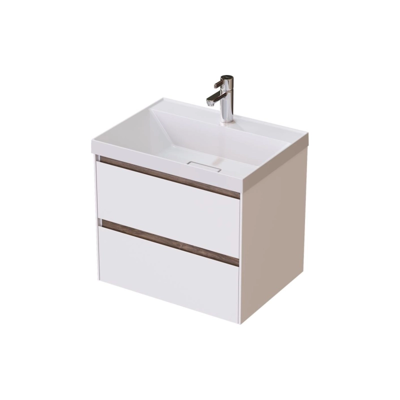 Тумба Grand 60 60х50х45 см, подвесная, с раковиной Style 60, белый, УТ000087044