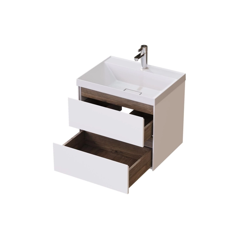 Тумба Grand 60 60х50х45 см, подвесная, с раковиной Style 60, белый, УТ000087044