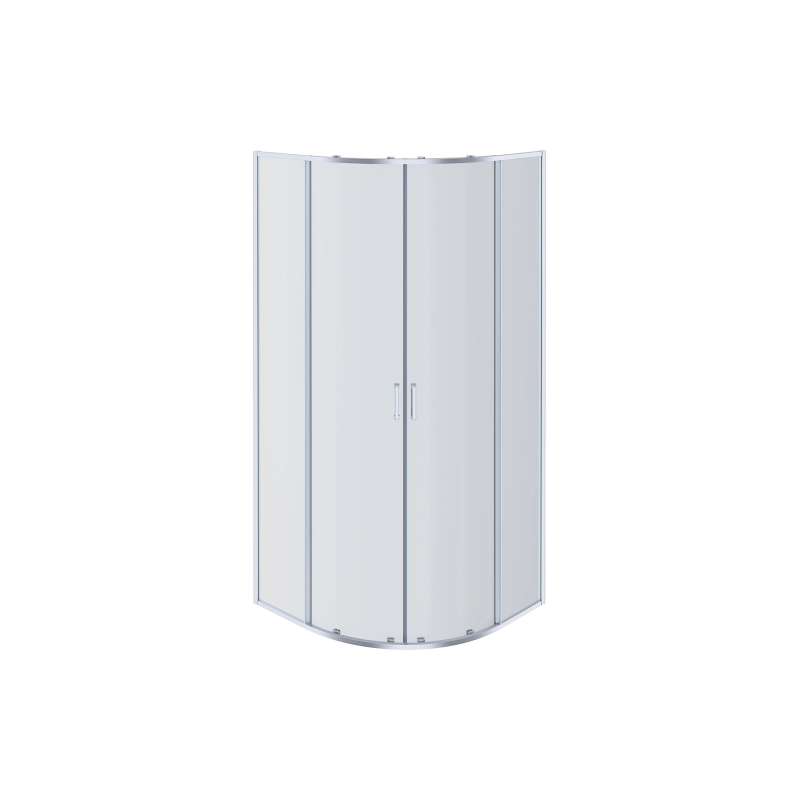 Душ.кабина 90*90*200 полукруг двери раздвиж,стекл.прозр. (AQ ARI RO 09020CH)