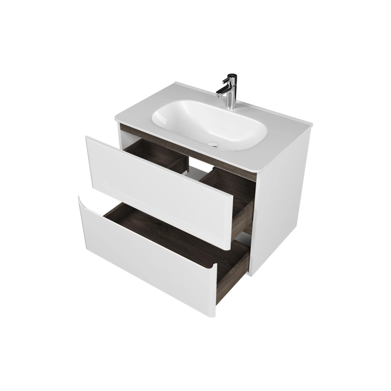 Тумба Savag 80 80х60х49 см, подвесная, с раковиной Astra 80, белый глянец, УТ000092239