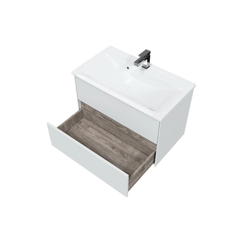 Тумба Ultra 80 80х50х44 см, подвесная, с раковиной Premier 80, белый матовый, УТ000066695