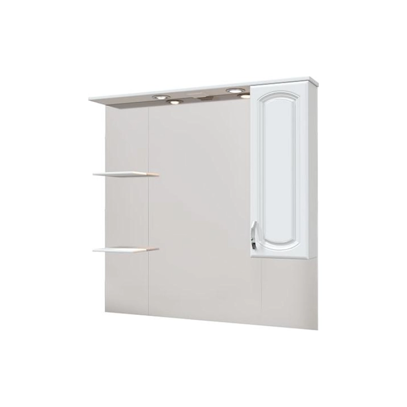 Зеркало-шкаф Мия 105 1050х1000 (ШВ) выкл. на корпусе, светодиод.подсветка, правый, УТ000032038