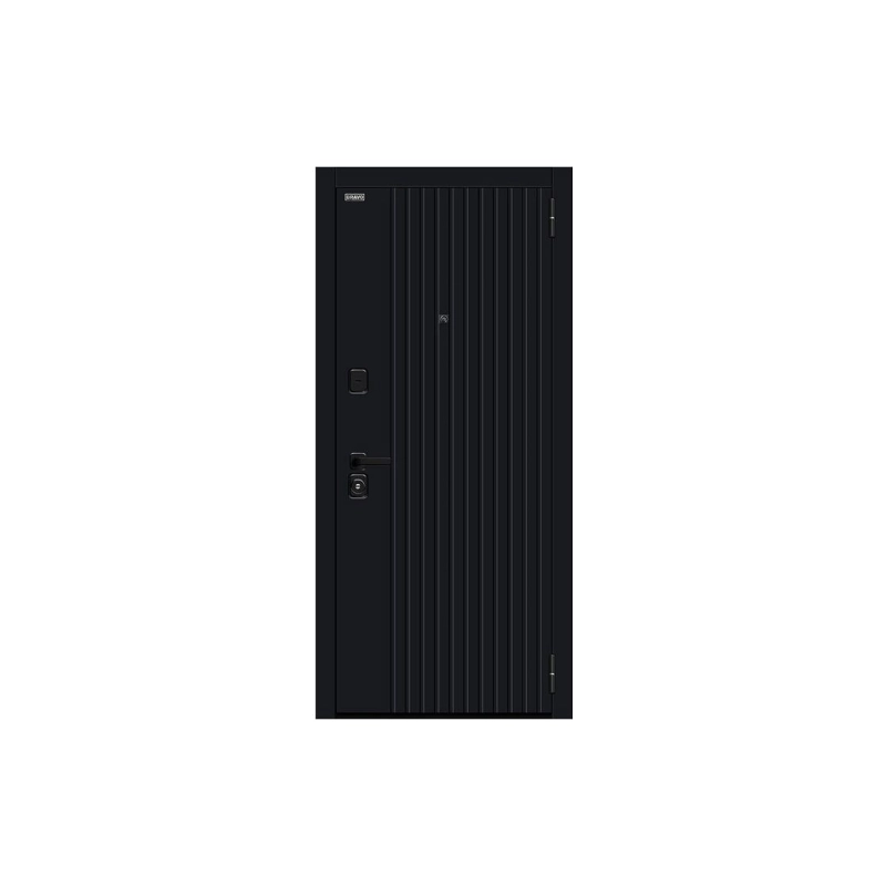 Дверь входная R-3 Граффити-32/32 2050/860 Левая /Total black/Super white/Лунный камень