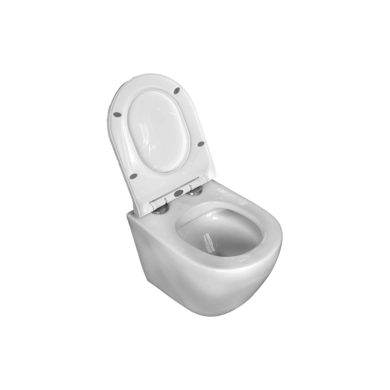 Унитаз подвесной ANGEL WH, безободковый, сиденье полипропилен, микролифт, УТ000096627