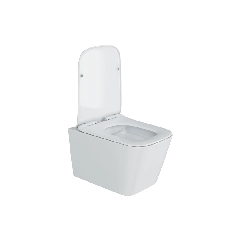 Унитаз подвесной CUBE pro, безободковый, сиденье дюропласт, микролифт, УТ000095128