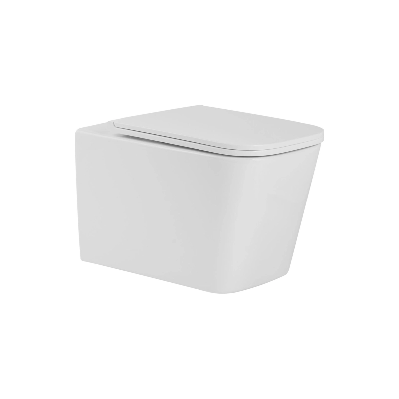 Унитаз подвесной CUBE TURBO, безободковый, сиденье дюропласт, микролифт, УТ000090588