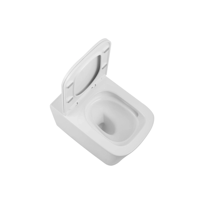 Унитаз подвесной CUBE TURBO, безободковый, сиденье дюропласт, микролифт, УТ000090588